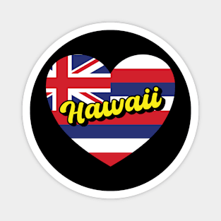 Hawaii Hawaiian State Flag Heart Magnet